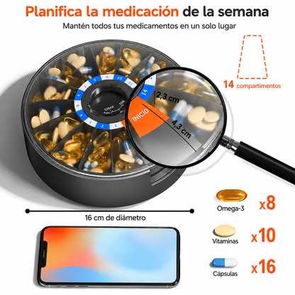Dispensador Pastillas 14 Compartimentos