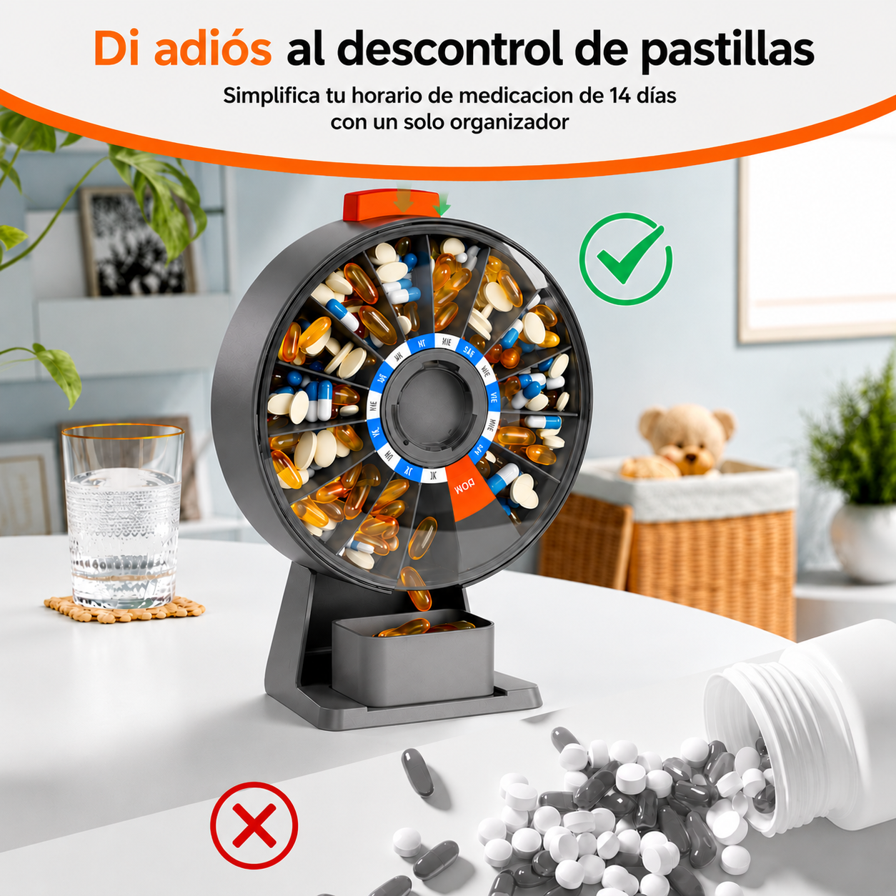 Dispensador Pastillas 14 Compartimentos